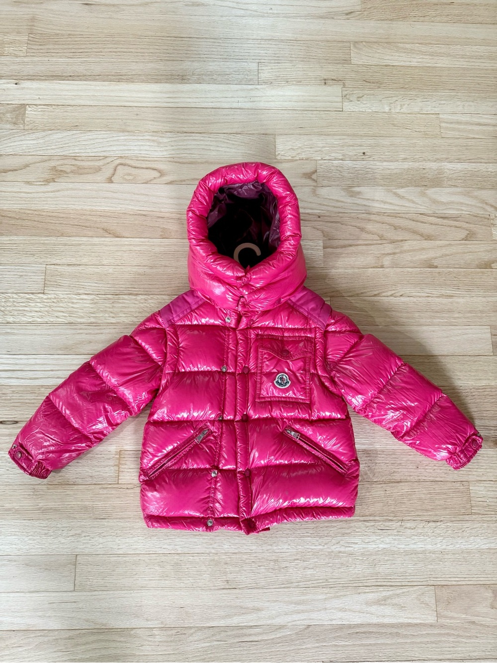 Moncler Kids Pink/Fuchsia Karakorum Convertible Down Jacket Vest Size 4A